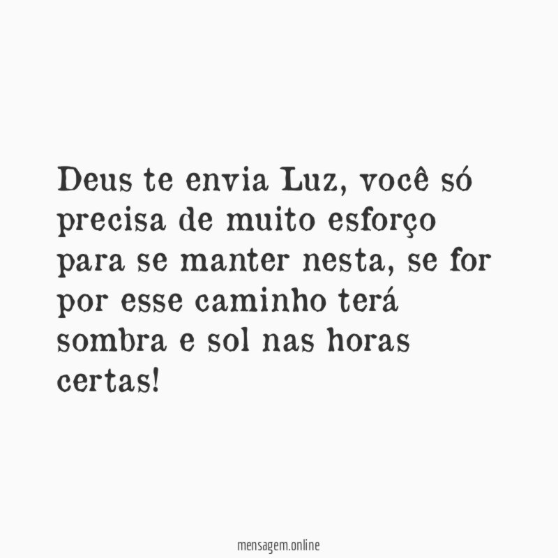 Deus te envia Luz