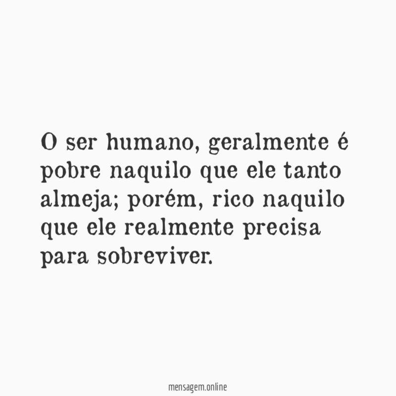 O ser humano