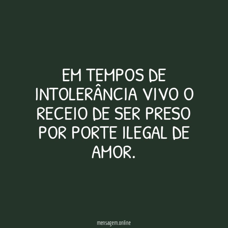 Preso por portar amor