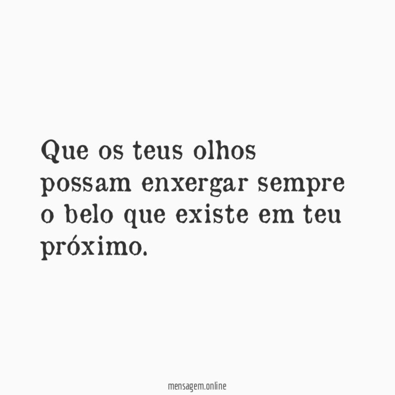 O belo do próximo