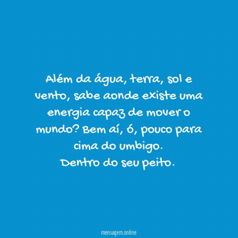 Além da água