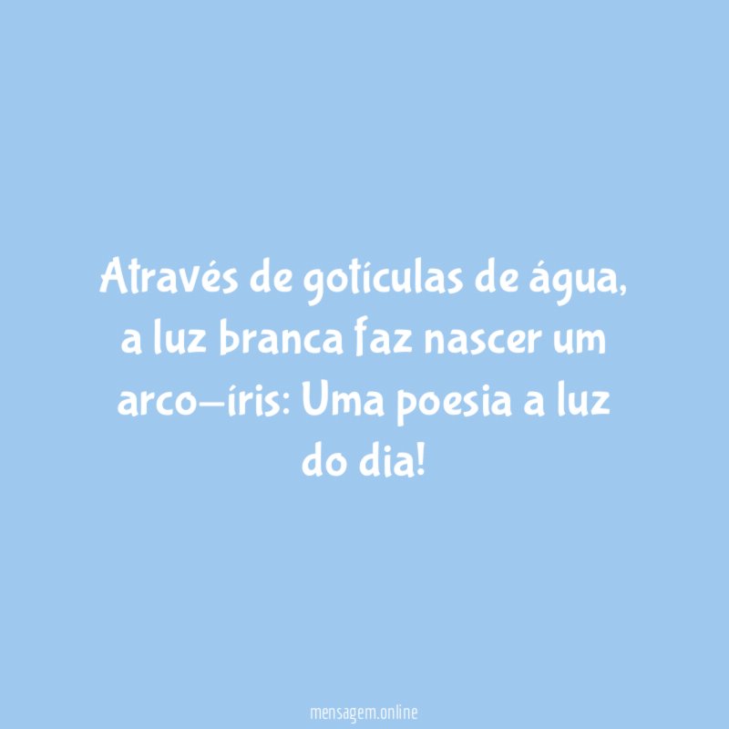 Através de gotículas de água