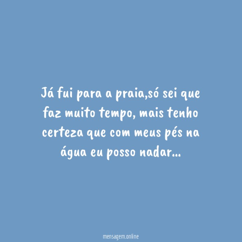 Já fui para a praia