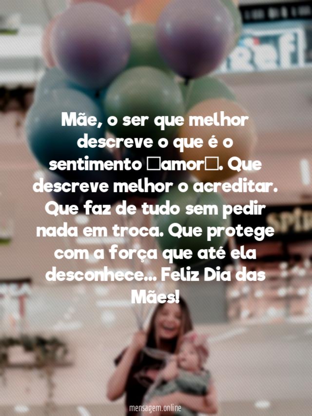 O ser mãe