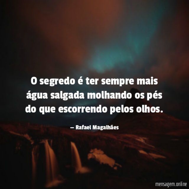 O segredo é ter sempre mais água salgada