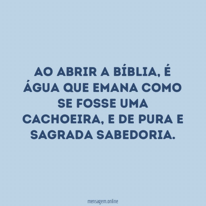 Ao abrir a Bíblia