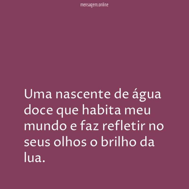 Uma nascente de água doce que habita meu