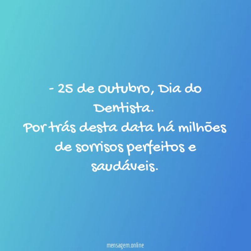 Dia do Dentista