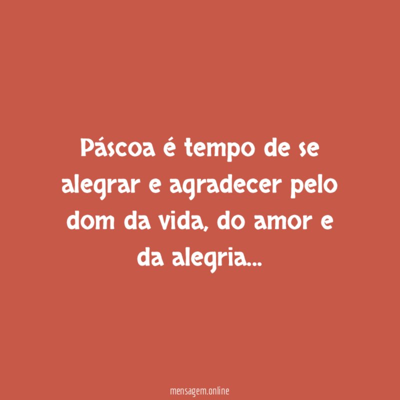 Páscoa…