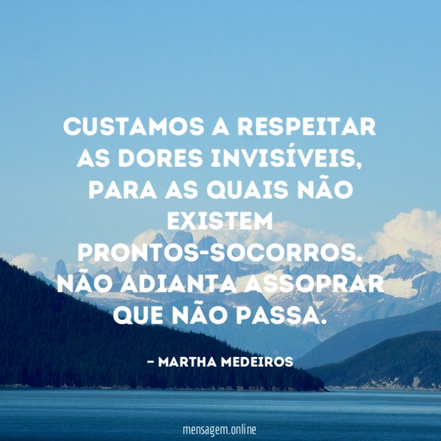 Custamos a respeitar as dores invisíveis