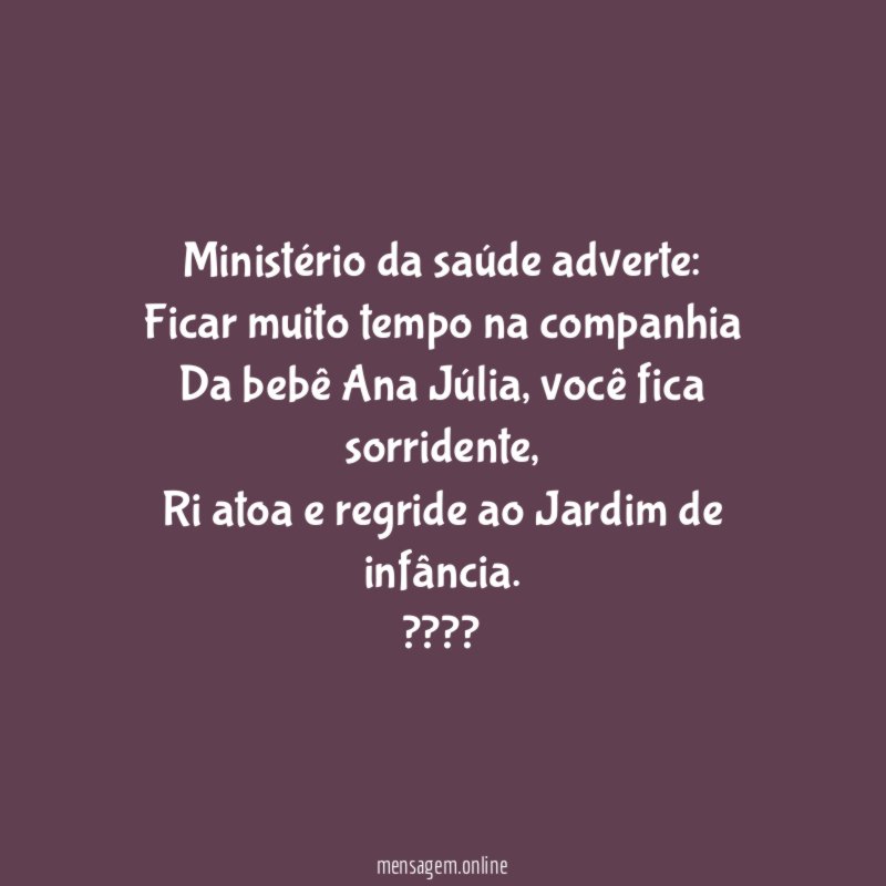 Ministério da saúde adverte