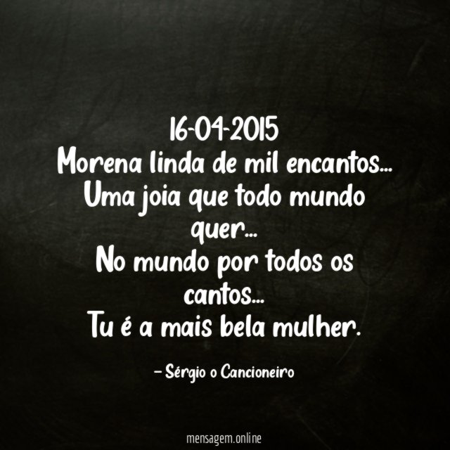 16-04-2015 Morena linda de mil encantos