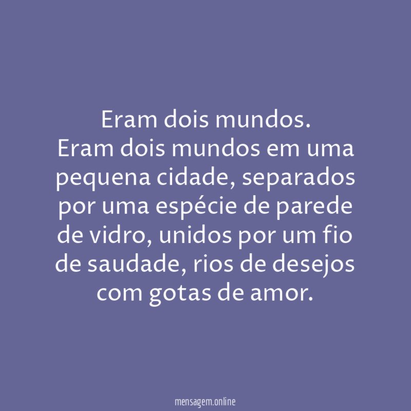 Eram dois mundos