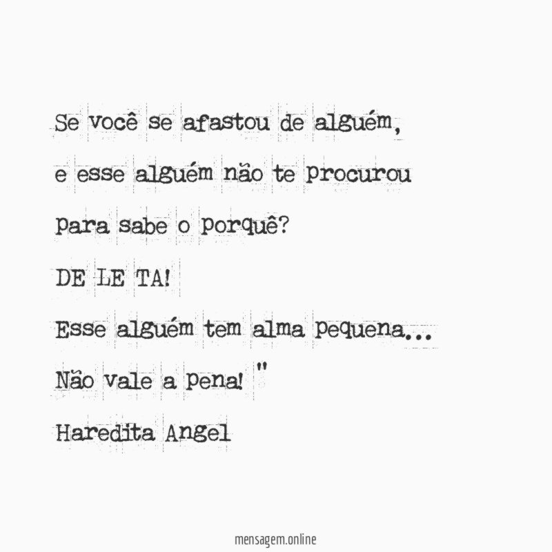 Se você se afastou de alguém