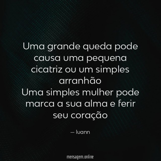 Uma grande queda pode causa uma pequena cicatriz