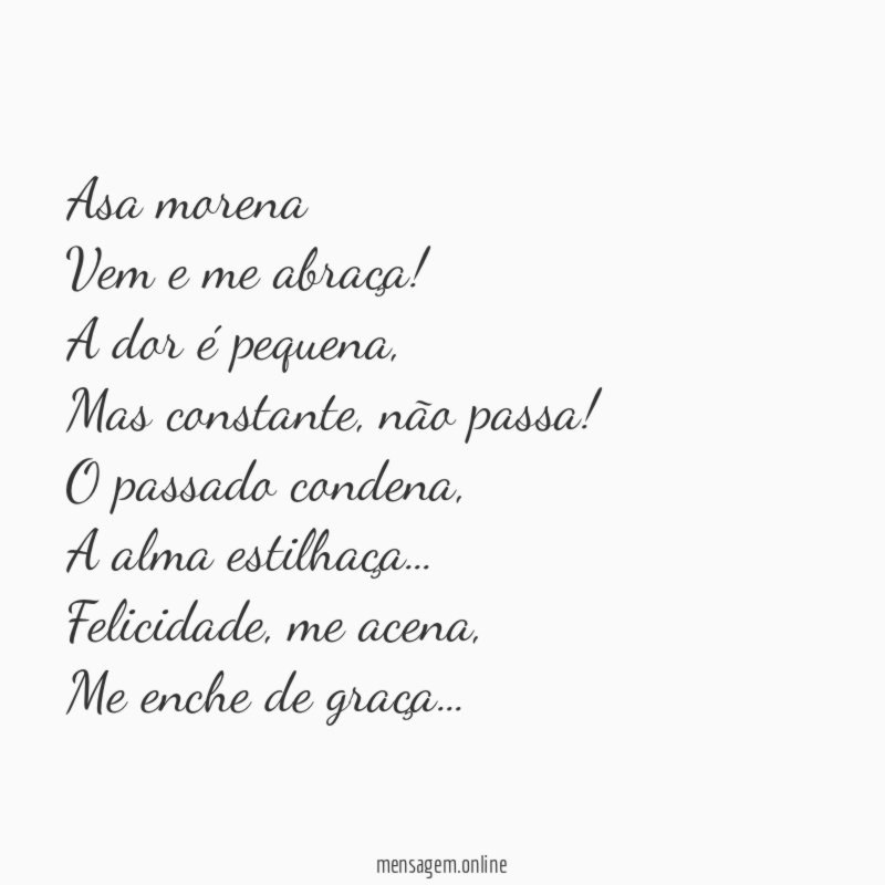 Asa morena Vem e me abraça