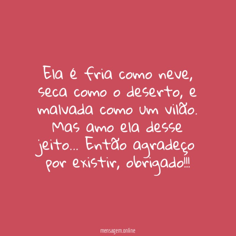 Ela é fria como neve