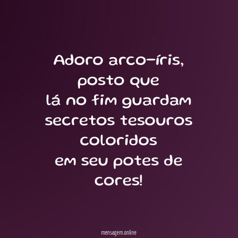 Adoro arco-íris
