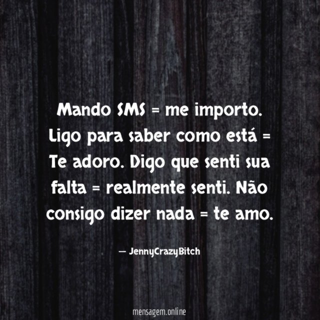 Mando SMS = me importo