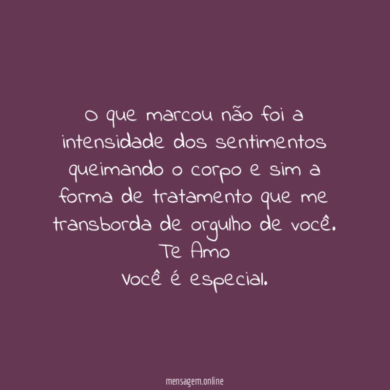 O que marcou não foi a intensidade dos