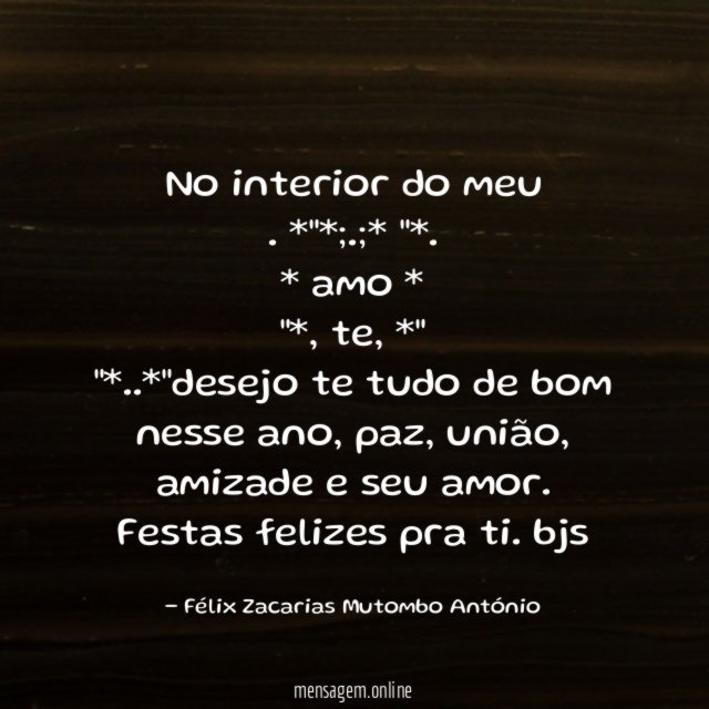 No interior do meu