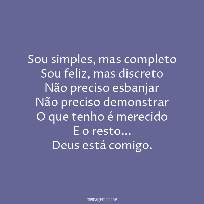 Sou simples