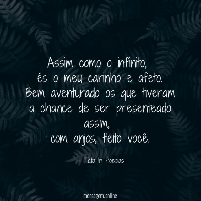 Assim como o infinito