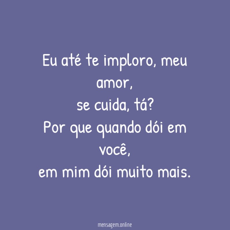 Eu até te imploro