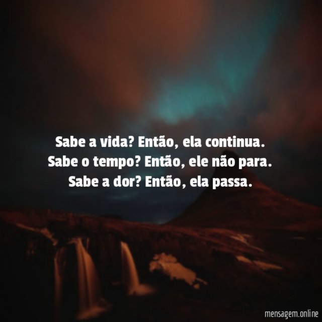 Sabe a vida?