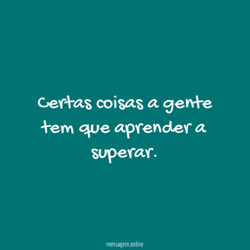 Aprendendo a superar