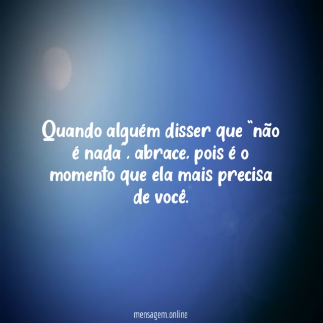 Não é nada…