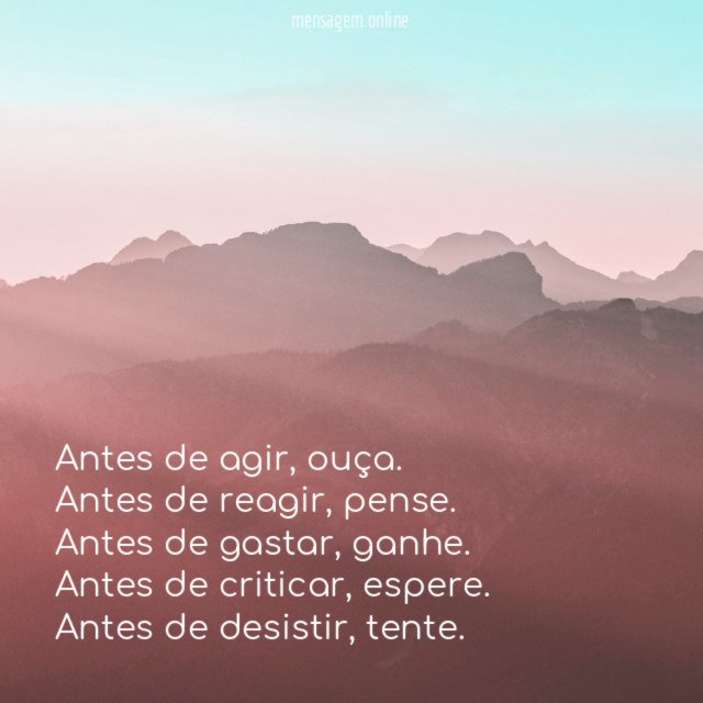 Sempre antes…