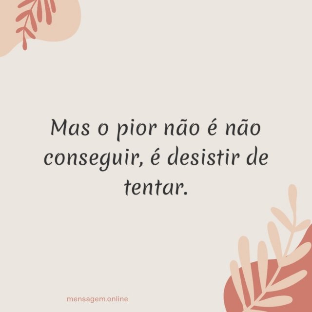 Desistir de tentar
