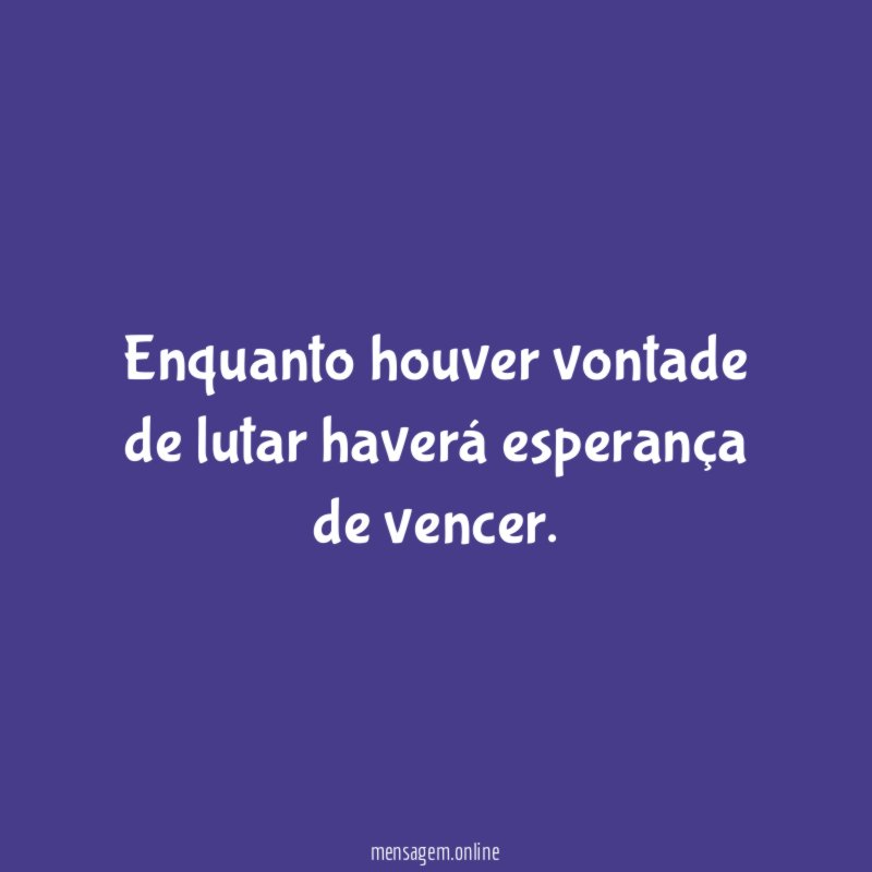 Vontade de lutar