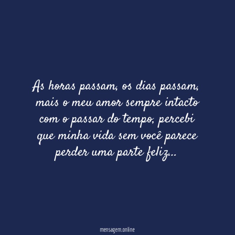As horas passam