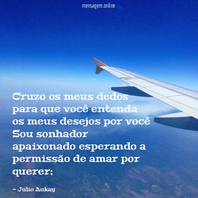 Cruzo os meus dedos para que você entenda