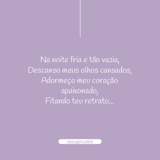 Na noite fria e tão vazia