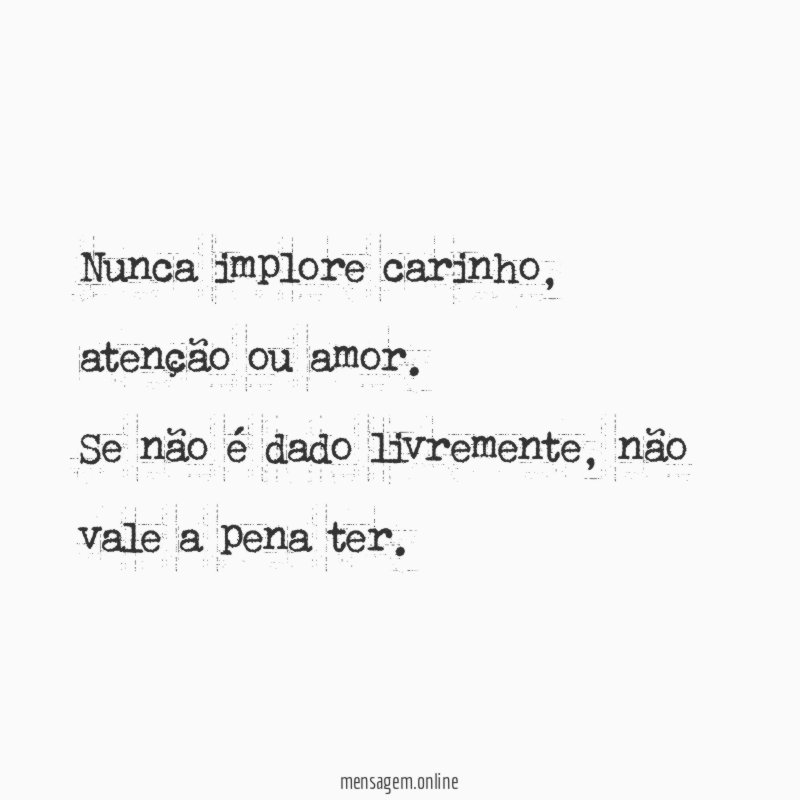 Nunca implore