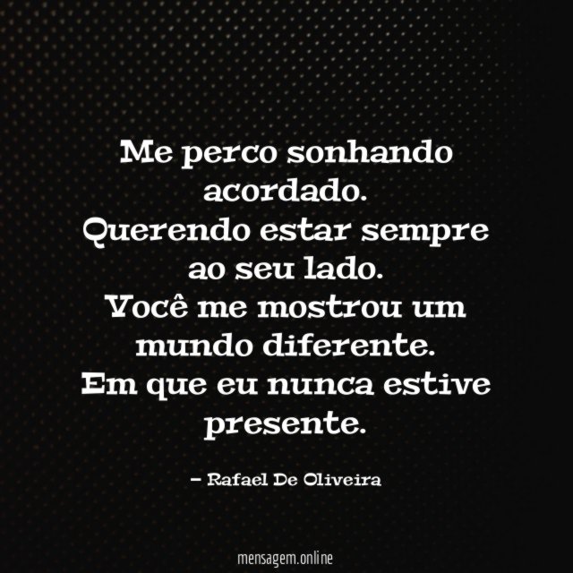 Me perco sonhando acordado