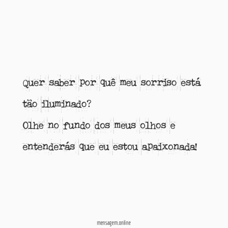 Quer saber por quê meu sorriso está tão iluminado