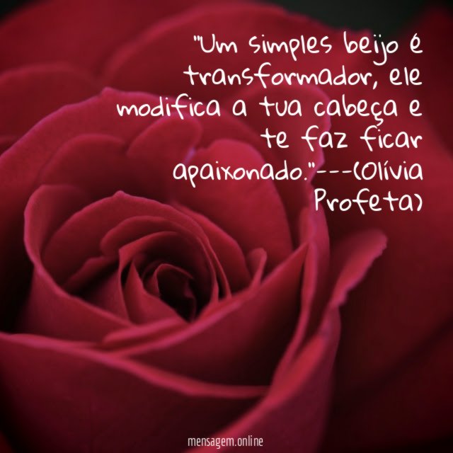 'Um simples beijo é transformador