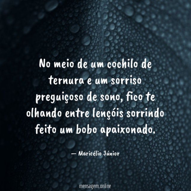 No meio de um cochilo de ternura