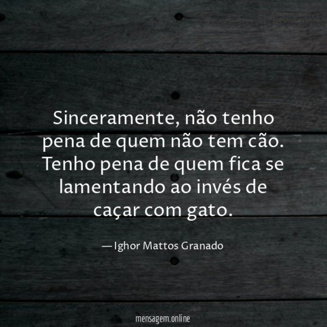 Sinceramente