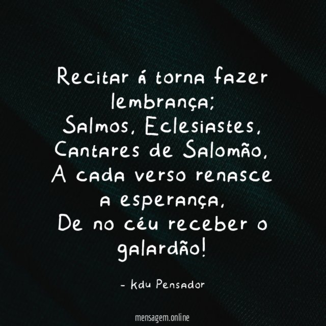 Recitar á torna fazer lembrança