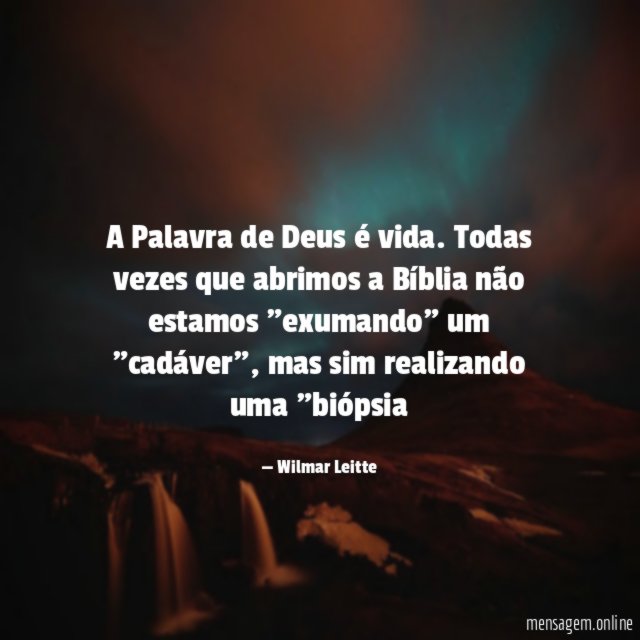A Palavra de Deus é vida