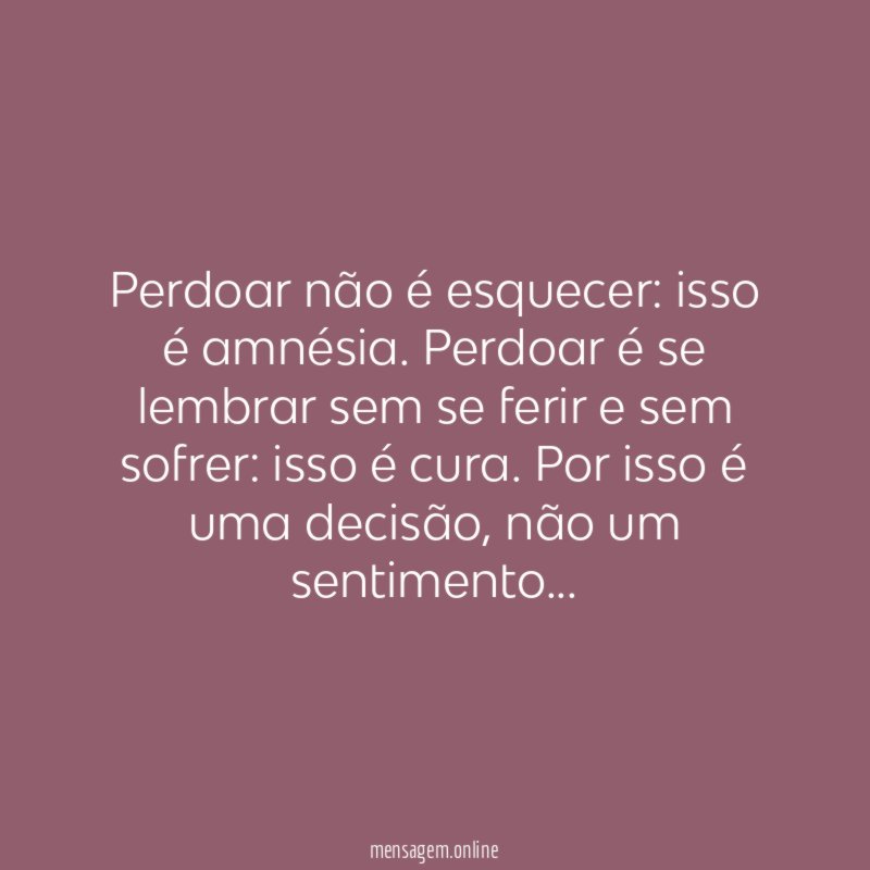Perdoar…
