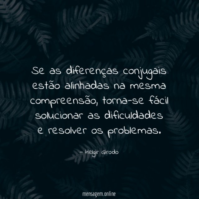 Se as diferenças conjugais estão alinhadas na mesma compreensão