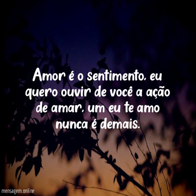 Amor é o sentimento