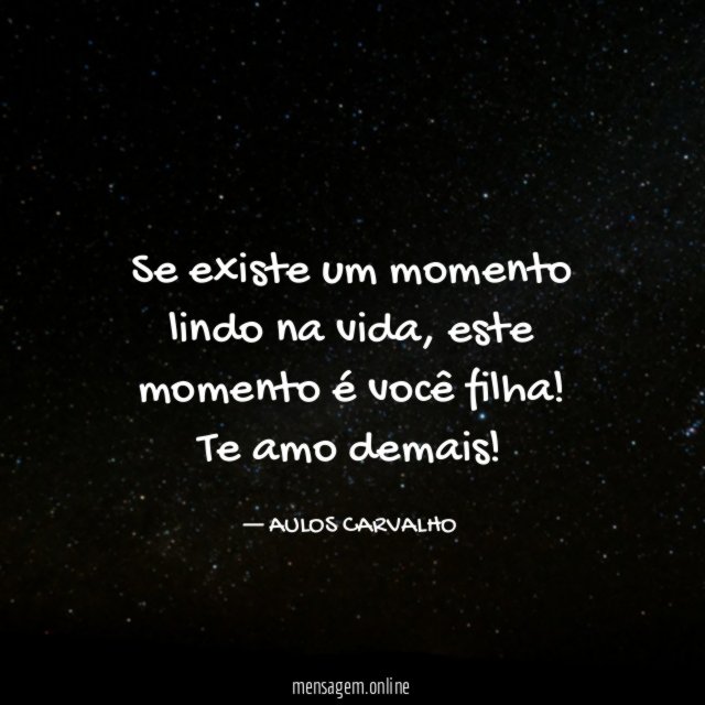 Se existe um momento lindo na vida
