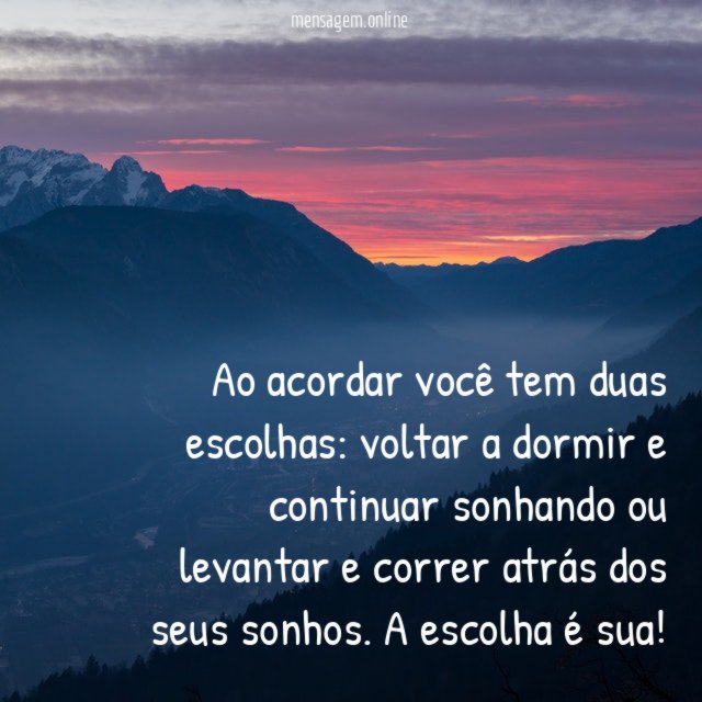 Ao acordar